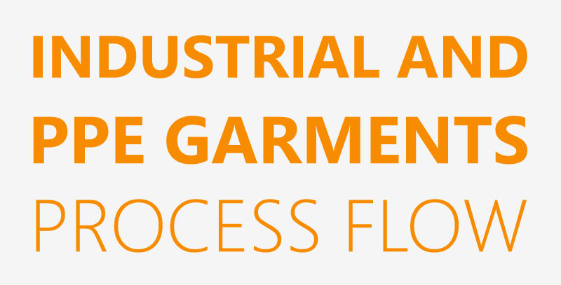 Flux de production des vêtements industriels et EPI