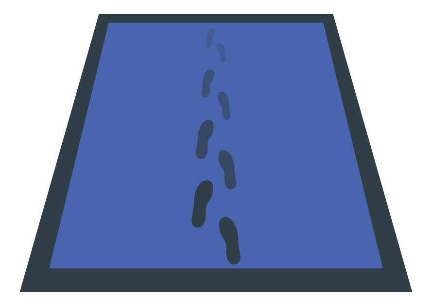 GuardTack 3 Blue Walk Access Mat lavable et non stérile