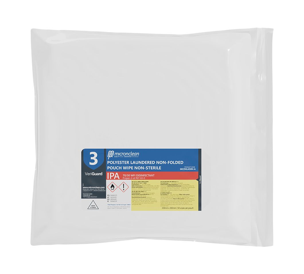 VeriGuard 3 - Chiffon de poche non plié en polyester lavé à l'IPA - non stérile [EU].