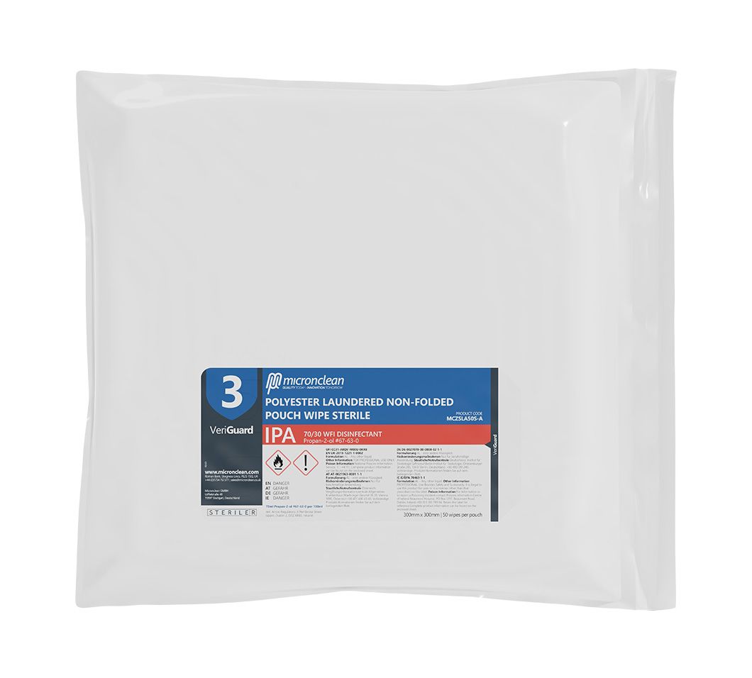 VeriGuard 3 - Lingettes non pliées en polyester lavé à l'IPA - Stériles [EU]