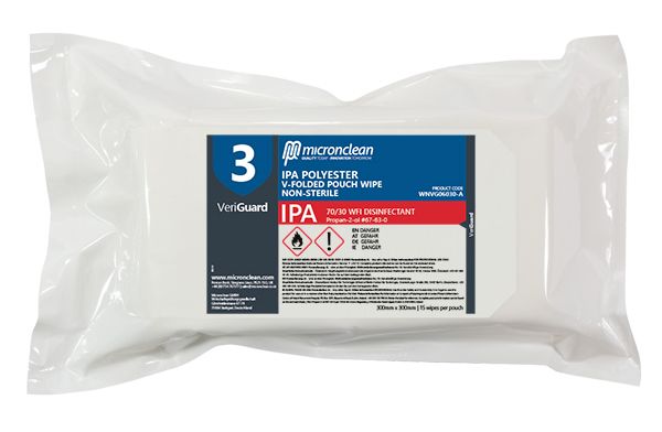 VeriGuard 3 - IPA Polyester V-folded Pouch Wipe - Non stérile [ROW]