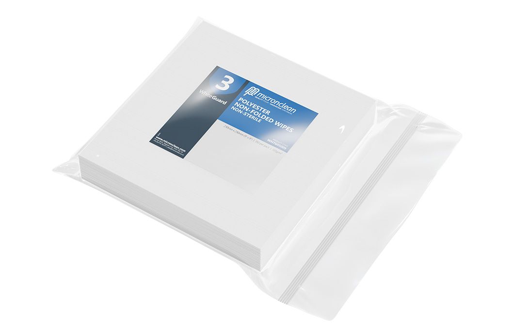 WhiteGuard 3 - Lingettes en polyester lavées - non stériles [EU]